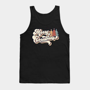 Retro Merry Christmas Family Squad Christmas Gifts Women Tank Top